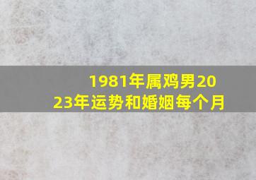 1981年属鸡男2023年运势和婚姻每个月