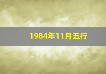 1984年11月五行