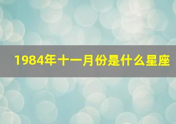 1984年十一月份是什么星座