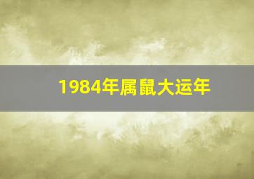 1984年属鼠大运年