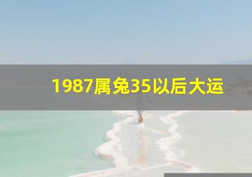 1987属兔35以后大运