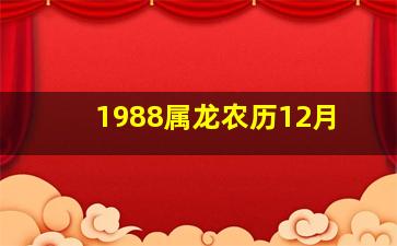 1988属龙农历12月