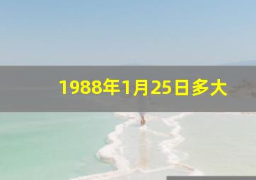 1988年1月25日多大