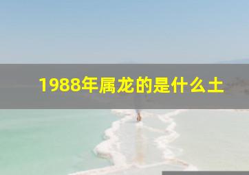 1988年属龙的是什么土