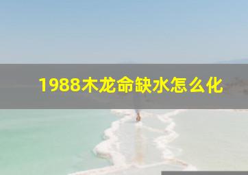 1988木龙命缺水怎么化