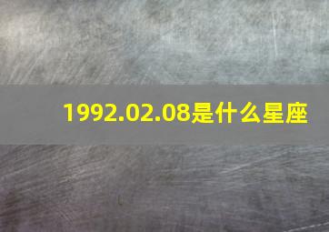 1992.02.08是什么星座