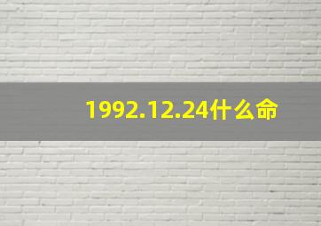 1992.12.24什么命