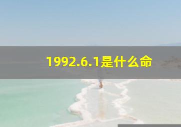 1992.6.1是什么命