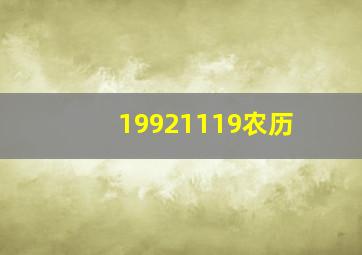 19921119农历