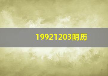 19921203阴历