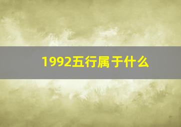 1992五行属于什么