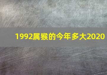 1992属猴的今年多大2020