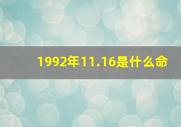 1992年11.16是什么命