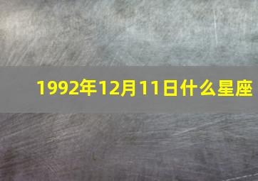 1992年12月11日什么星座