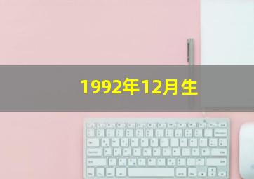 1992年12月生