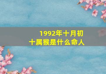 1992年十月初十属猴是什么命人