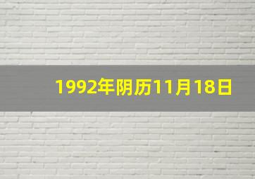 1992年阴历11月18日