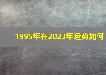 1995年在2023年运势如何