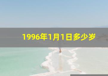 1996年1月1日多少岁