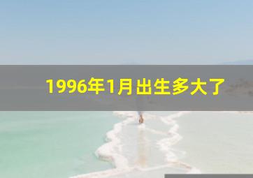 1996年1月出生多大了