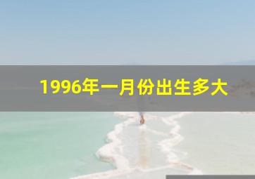 1996年一月份出生多大