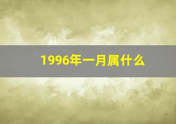 1996年一月属什么