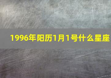 1996年阳历1月1号什么星座