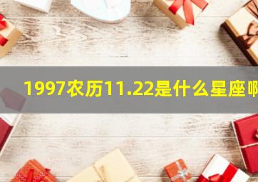 1997农历11.22是什么星座啊