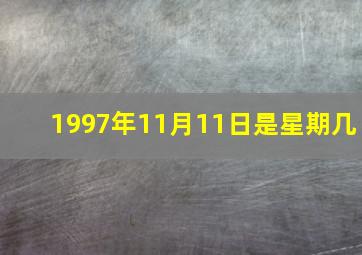 1997年11月11日是星期几