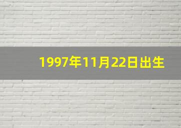 1997年11月22日出生