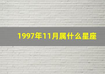 1997年11月属什么星座