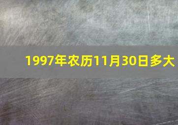 1997年农历11月30日多大