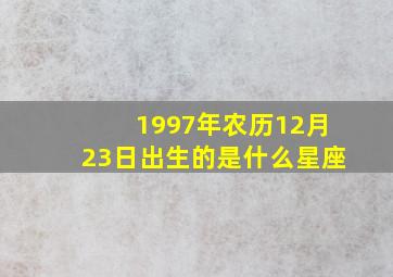 1997年农历12月23日出生的是什么星座