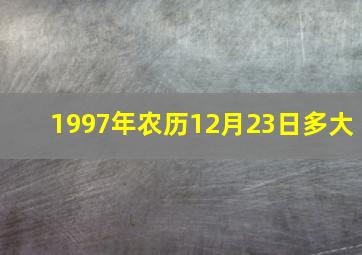 1997年农历12月23日多大