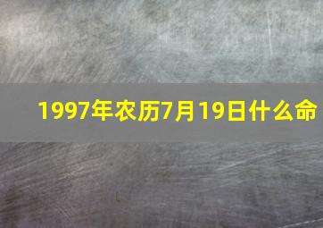 1997年农历7月19日什么命