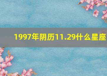 1997年阴历11.29什么星座