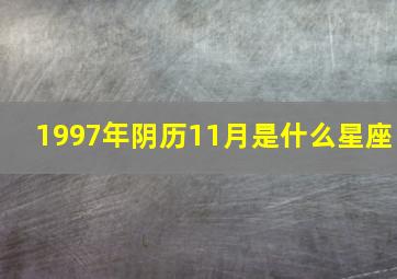 1997年阴历11月是什么星座