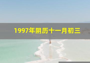 1997年阴历十一月初三