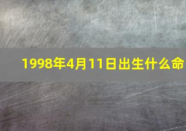 1998年4月11日出生什么命