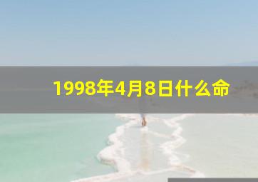 1998年4月8日什么命