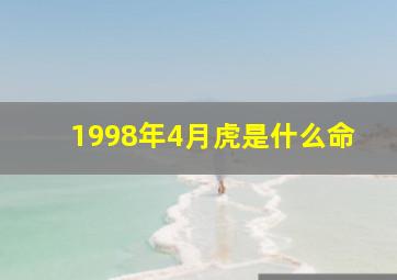 1998年4月虎是什么命