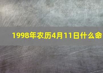 1998年农历4月11日什么命