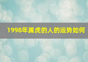 1998年属虎的人的运势如何