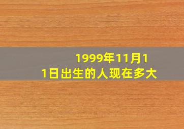 1999年11月11日出生的人现在多大