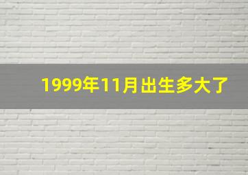 1999年11月出生多大了