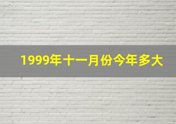 1999年十一月份今年多大