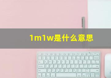 1m1w是什么意思