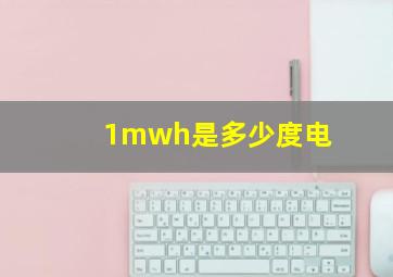 1mwh是多少度电