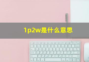 1p2w是什么意思