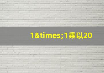 1×1乘以20